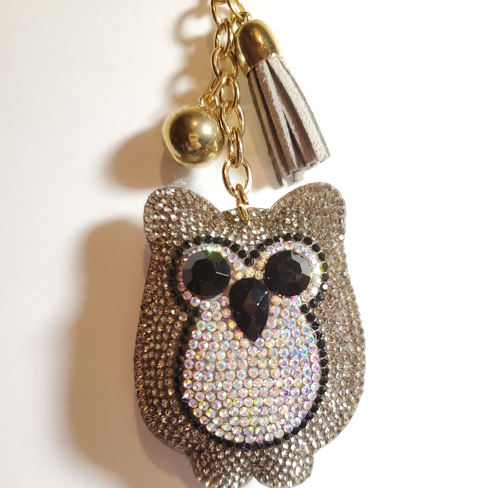 Owl Keychain- Rhinestone